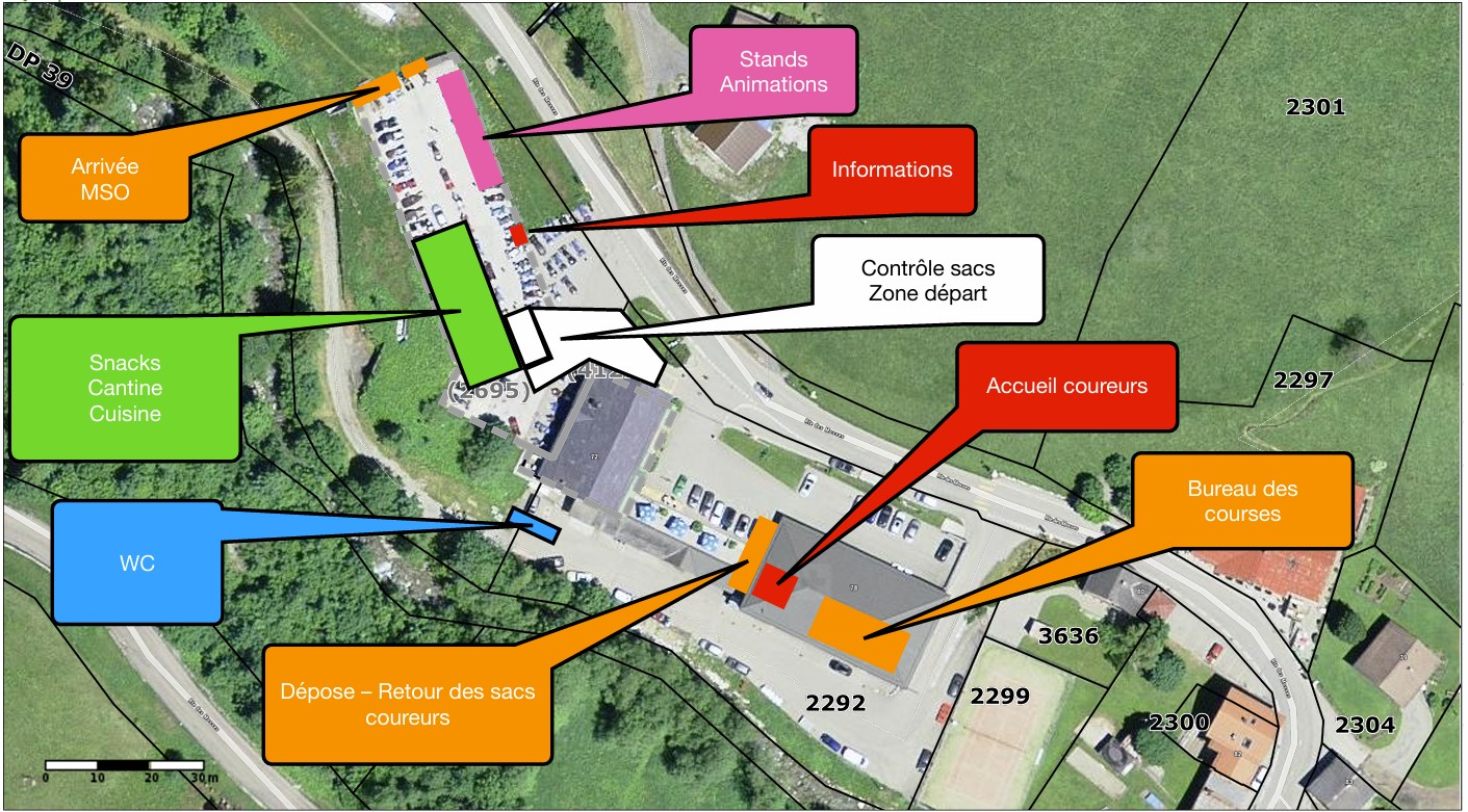 Plan de situation L'Etivaz – SuperTrail du Barlatay